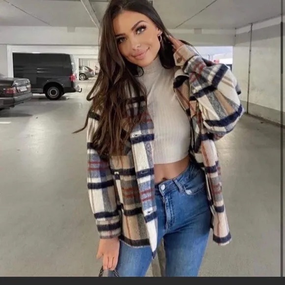 Zara Jackets & Blazers - Zara Plaid Shacket Size Large